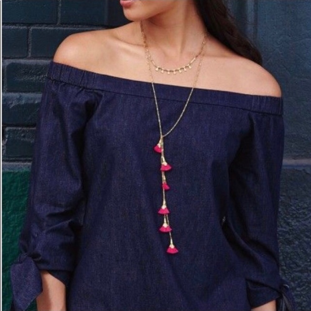 Stella & Dot Eden Tassel Lariat Necklace
